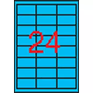 Etikett Apli 70x37 -24- "kék (24etikett/lap; 480etikett/csomag)" Apli 1592