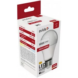 LED izzó E27 gömb A60 9 5W 1055lm 3000K AVIDE