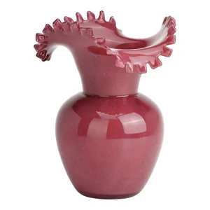 Lila üvegváza 25cm Holland exkluzív hullámosszélű 1db/ár SDGW26