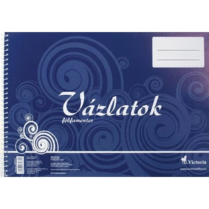 Vázlatfüzet B4 Victoria félfamentes 32lap 120g-os Irodai papíráru Victoria 713062005