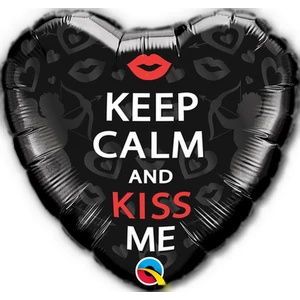 Paty lufi fólia 18' Valentin n Szív alakú 18inch/45cm Black Red Love Fólia Léggömb+hélium