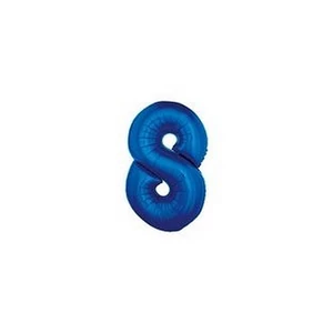 Paty lufi fólia '8' 40inch 102cm , Blue XL number balloon Fólia Léggömb+hélium