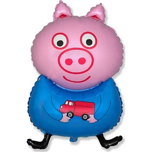 Paty lufi fólia Peppa Pig 24", kék mellényes
