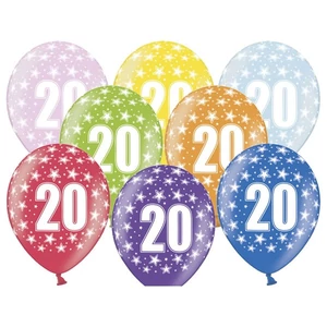 Partylufi metál évszámos 20 30cm vegyes színek 5db/cso