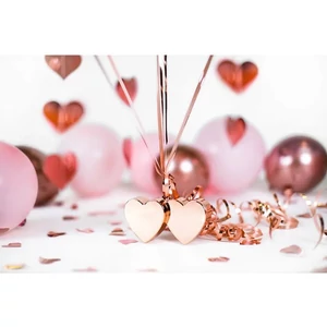 Partylufi súly bon-bon rosegold szív párban 