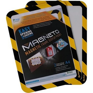 Mágneses tasak A4 Tarifold mágneses háttal Magneto Safety sárga-fekete