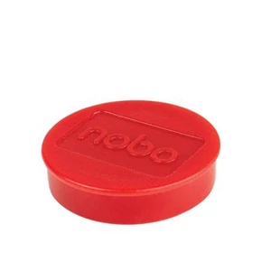 Mágneskorong 38mm Nobo fehértáblához, 10db,erős, piros