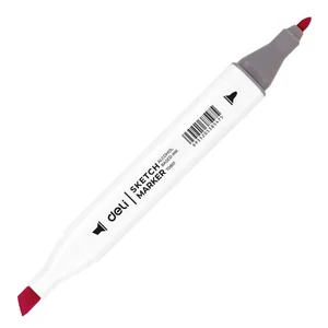 Marker kétvégű Sketch / 4 Deli Vágott és Kerek hegy Vivid Red