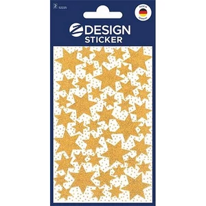 Matrica 2 ív 76x120mm AVERY ZWECKFORM "Z-Design No.52225" arany csillagok