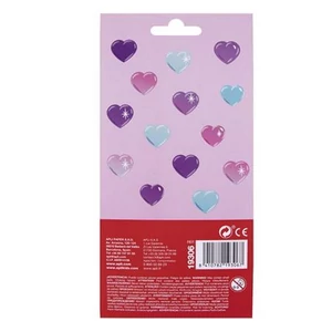 Matrica Apli domború, Kids Stickers, tündöklő szívek