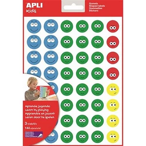 Matrica Apli emoji, Kids Stickers, boldog arcok