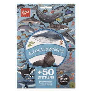 Matrica Apli újra felhasználható, 50db, Kids Stickers tengeri állatok