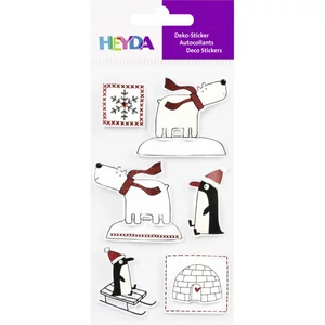 Matrica HEYDA Polar  Jegesmedve és pingvin 6db-os  203