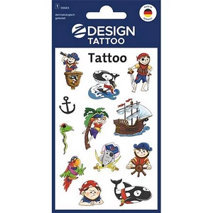 Matrica tetoválás 1 ív 76x120 mm AVERY ZWECKFORM Z-Design No.56683" kalózok