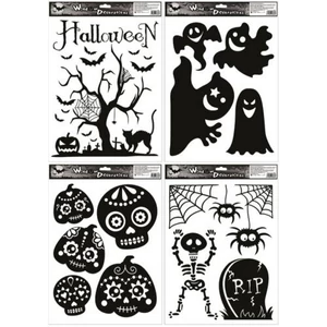 Ablakmatrica Halloween Ragasztó nélküli, 30x42 cm vegyes mintában, nem választható!