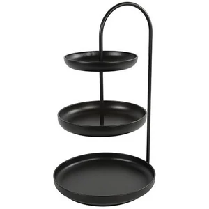 Fém tároló 3emeketes fekete Etagere rd Perks L black elegáns dekoráció DS SDDST53