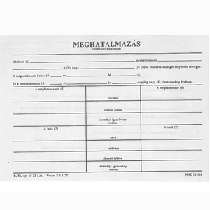 Ny B 18-22 meghatalmazás Meghatalmazás többszöri alkalomra