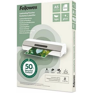 Meleglamináló fólia 80 mikron FELLOWES "Light A5 fényes 100 db