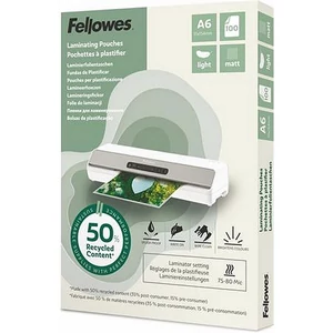 Meleglamináló fólia 80 mikron FELLOWES "Light A6 matt 100 db