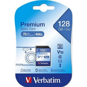 Memóriakártya SDXC 128GB VERBATIM Premium 45/10MB/s Adattárolók VERBATIM 44025