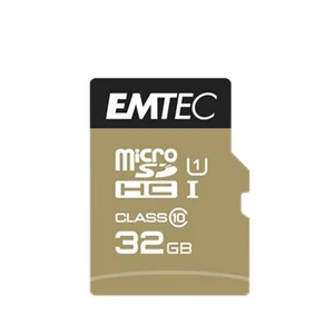 Memóriakártya microSDHC 32GB UHS-I/U1 85/20 MB/s adapter EMTEC Elite Gold