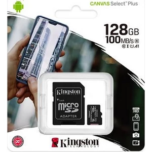 Memóriakártya microSDXC 128GB KINGSTON Canvas Select Plus CL10/U1/A0 Adattárolók KINGSTON SDCS2/128GB