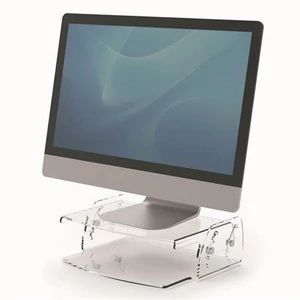 Monitorállvány Fellowes állítható, Clarity, átlátszó 
