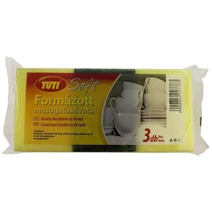 Mosogatószivacs formázott 3db TUTI Soft