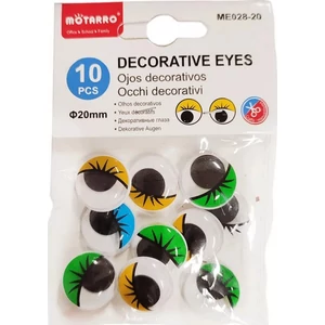Mozgószem ragasztós 2cm 10db-os színes 25