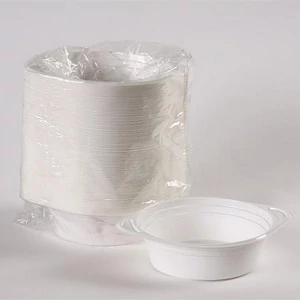Műanyag gulyás tányélr tetőzhető 500ml 50db fehér