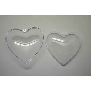 Műanyag szív forma 8cm-es egymásba illeszthető párok szétválasztható