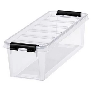 Műanyag tárolódoboz 3,5liter fekete fogantyúkkal SMARTSTORE Classic 4 átlátszó