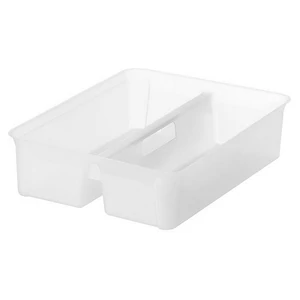 Műanyag tárolódoboz 380x290x100mm 2 rekeszes, fogantyúval Tárolódobozhoz rendezőtálca