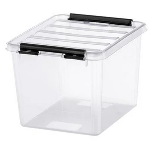Műanyag tárolódoboz 3liter fekete fogantyúkkal SMARTSTORE Classic 3 átlátszó