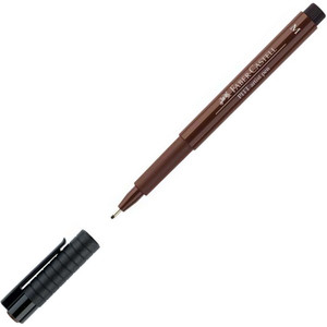 Faber-Castell művész filctoll Pitt tintás -M- metál világosbarna AG-Pitt 167375