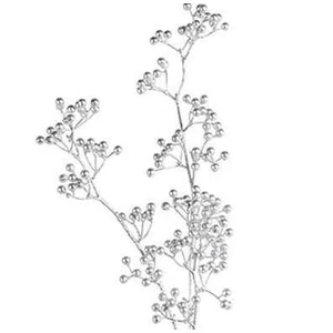 Selyemvirág művirág bogyós Berry branch silver 95cm ezüst DST53