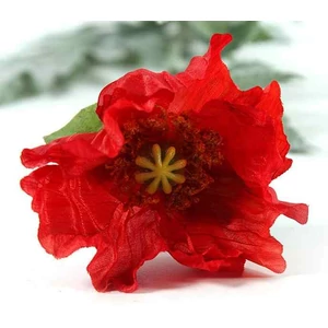 Selyemvirág - művirág pipacs Papaver Joleen red piros pipacs mákvirág 72cm Holland SDDST53
