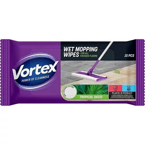 Nedves padlótörlő kendő 15db VORTEX trópusi ilatta