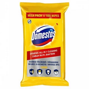 Nedves törlőkendő Domestos 100db/csomag, XXL citrus KHT889 KHT888