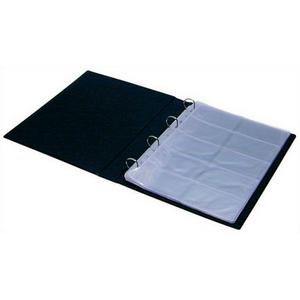 Névjegytartó Panta Plast gyűrűs 400db-os fekete INP361112F
