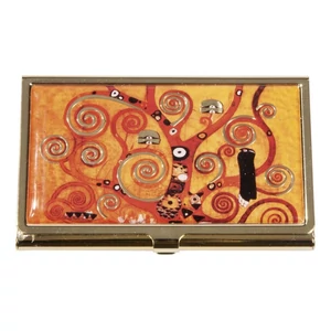 Névjegytartó fém 9,5x0,8x6cm Klimt : Életfa
