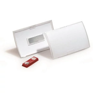 Névkitűző mágneses 54x90mm DURABLE CLICK FOLD áttetsző