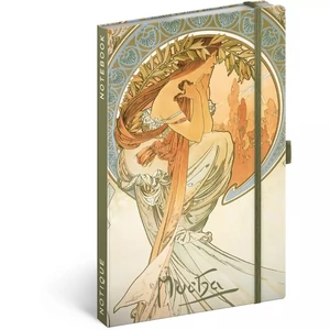 Notesz 13x26cm Alphonse Mucha – Poetry, lined Realsystem 2026 kollekció!