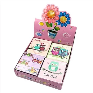 Notesz 8X8Cm baglyos mini 4 féle 