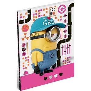 Notesz papírfedeles A/7 Minion Minions Pink 18' Jegyzetfüzet Lizzy kollekció