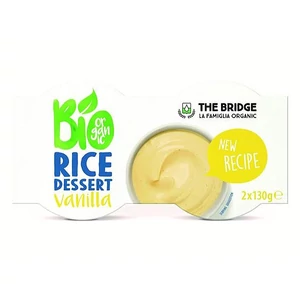 Növényi desszert bio 2x130 g THE BRIDGE rizs vanília