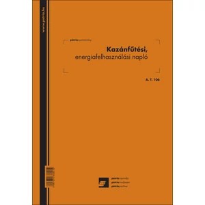 Ny A T 106 Kazánfűtési napló Kazánfűtési napló