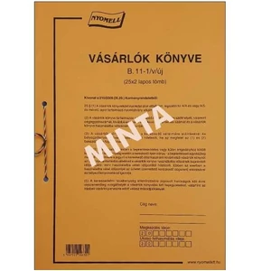 Ny B.11-1/V/ÚJ Vásárlók könyv A4 20X3pl Vásárlók könyve