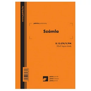 Ny. B.13-374/B/V/PM Számla C 25x4 A5 álló Pátria