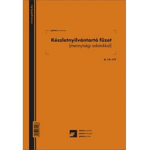 Ny B 12-177 készlet nyilvántar Készletnyilvántartó füzet